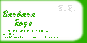 barbara rozs business card